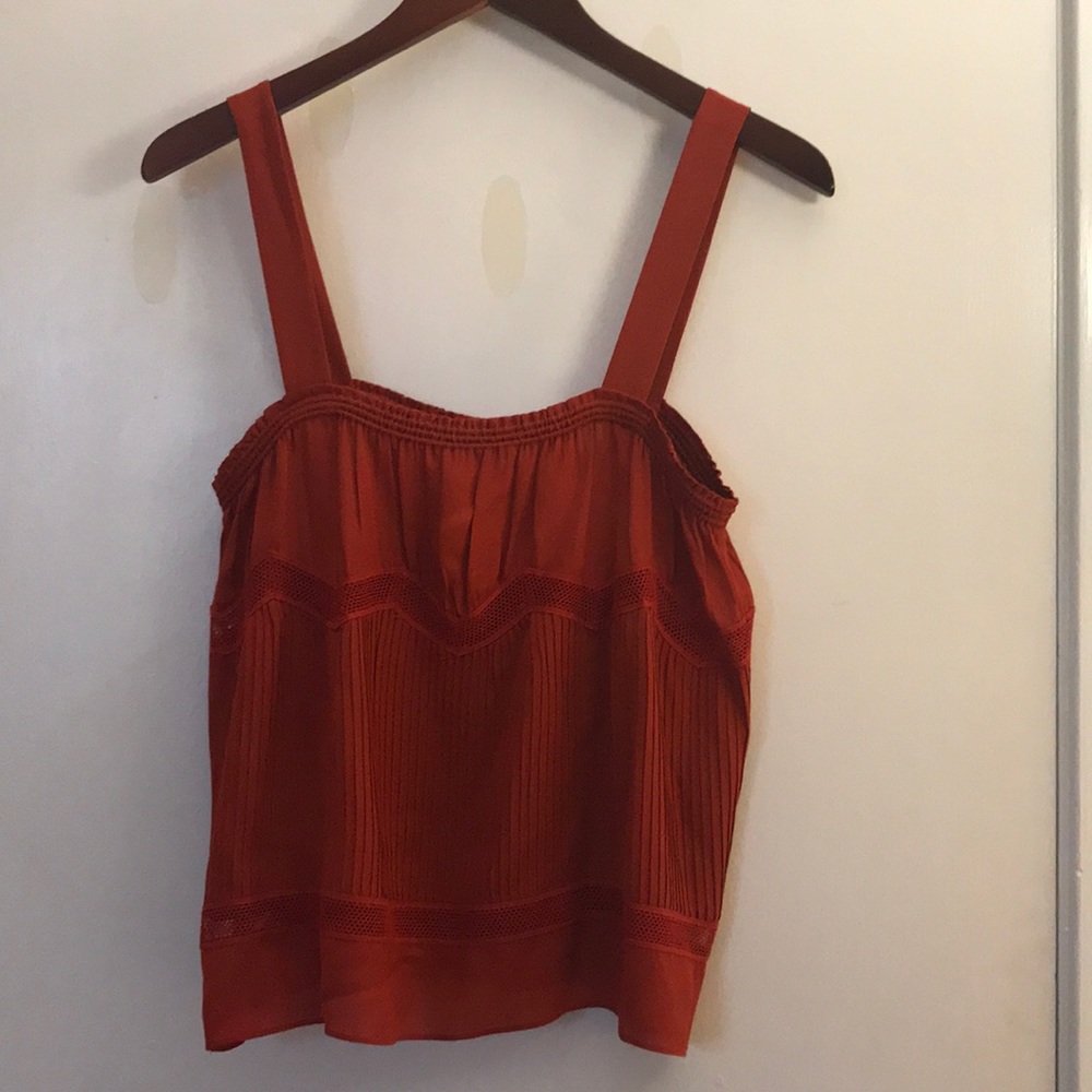 A.L.C. rust red tank blouse